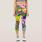 Trippy-Disk Capri Leggings (Vorderseite)