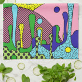 Trippy-Disk Geschirrtuch (Gefaltet)