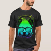 Trippy DJ Bear Gift Ravers Techno House Panda T-Shirt (Vorderseite)
