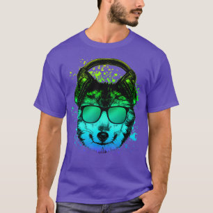 Trippy DJ Gift EDM Techno House Wolves Wolf T-Shirt