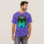 Trippy DJ Gift EDM Techno House Wolves Wolf T-Shirt (Vorne ganz)