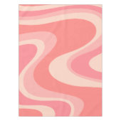 Trippy Dream Blush Pink Abstrakt Retro Swirl Tischdecke (Vorderseite)