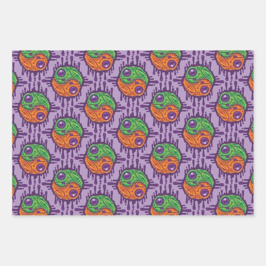 Trippy Drippy Frog Yin Yang Geschenkpapier Set (Vorderseite 2)