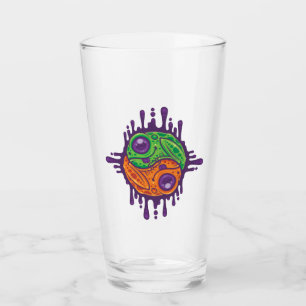 Trippy Drippy Frog Yin Yang Glas