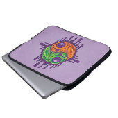 Trippy Drippy Frog Yin Yang Laptopschutzhülle (Vorne Knopf)