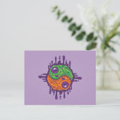 Trippy Drippy Frog Yin Yang Postkarte (Stehend Vorderseite)