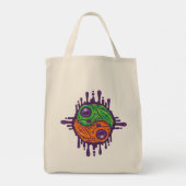 Trippy Drippy Frog Yin Yang Tragetasche (Rückseite)