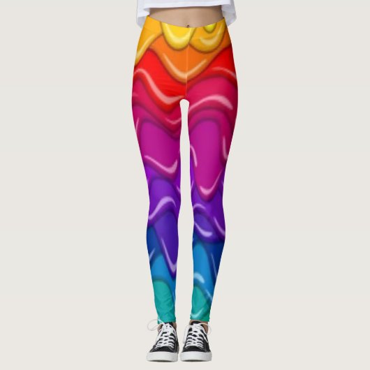 Trippy-Drippy-Rainbow-Pride-Leggings Leggings (Vorderseite)
