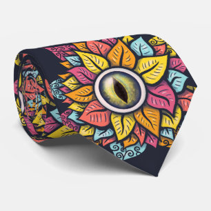 Trippy Eye Blume komisch surreal Krawatte