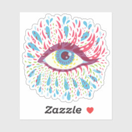 Trippy Eye Psychedelic Art Aufkleber