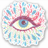Trippy Eye Psychedelic Art Aufkleber (Vorderseite)