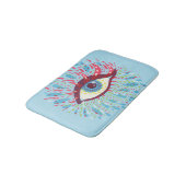 Trippy Eye Psychedelic Art Badematte (Schrägansicht)