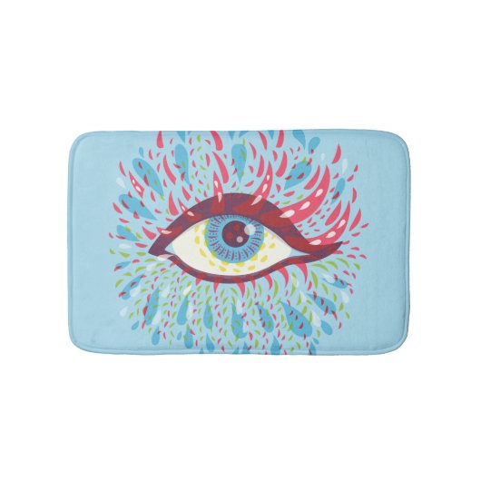Trippy Eye Psychedelic Art Badematte (Vorderseite)