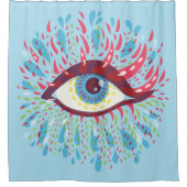 Trippy Eye Psychedelic Art Duschvorhang (Vorderseite)