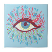 Trippy Eye Psychedelic Art Fliese (Vorderseite)