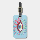 Trippy Eye Psychedelic Art Gepäckanhänger (Vorderseite vertikal)