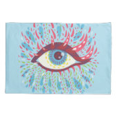 Trippy Eye Psychedelic Art Kissenbezug (Rückseite)