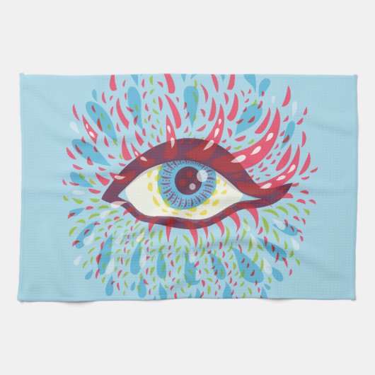 Trippy Eye Psychedelic Art Küchentuch (Horizontal)