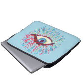 Trippy Eye Psychedelic Art Laptopschutzhülle (Vorne Knopf)