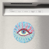 Trippy Eye Psychedelic Art Magnet (In Situ (Geschirrspüler))