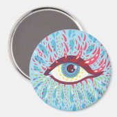 Trippy Eye Psychedelic Art Magnet (Vorderseite/Rückseite)