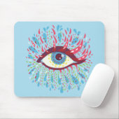 Trippy Eye Psychedelic Art Mousepad (Mit Mouse)