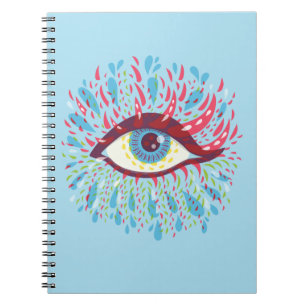 Trippy Eye Psychedelic Art Notizblock
