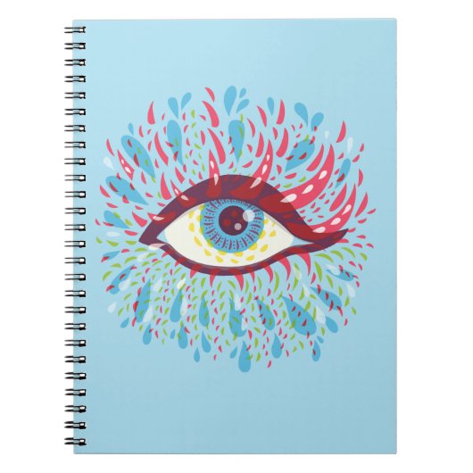 Trippy Eye Psychedelic Art Notizblock (Vorderseite)