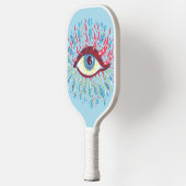 Trippy Eye Psychedelic Art Pickleball Schläger (Links)