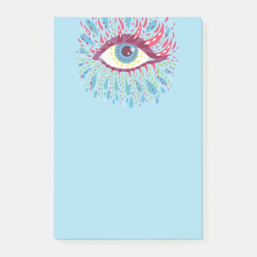 Trippy Eye Psychedelic Art Post-it Klebezettel (Vorderseite)