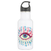 Trippy Eye Psychedelic Art Trinkflasche (Vorderseite)