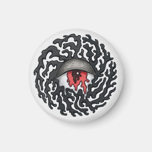 Trippy Eye with Tentacles - Trippy Surreal Art Magnet (Vorne)