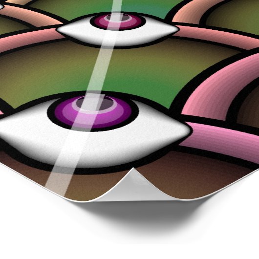 Trippy Eyes Poster (Ecke)