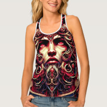 Trippy Face 1 Tank Oben