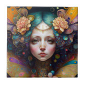 Trippy Fairy Fantasy Art Fliese (Vorderseite)