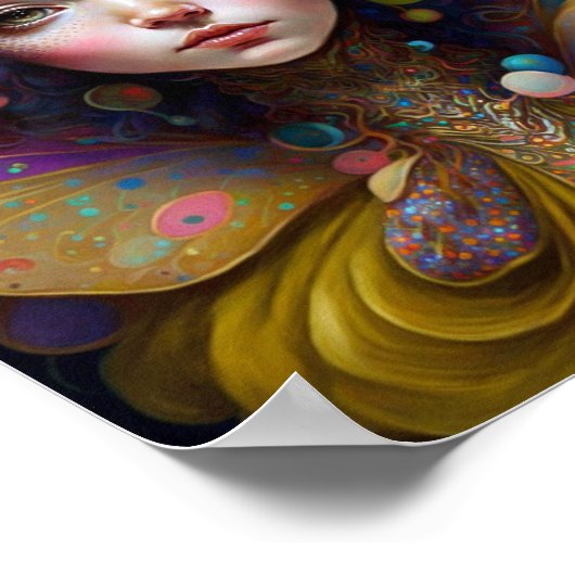 Trippy Fairy Fantasy Art Poster (Ecke)