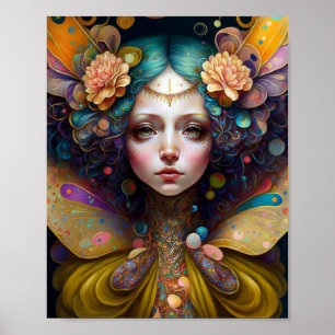 Trippy Fairy Fantasy Art Poster