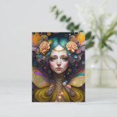 Trippy Fairy Fantasy Art Postkarte (Stehend Vorderseite)