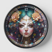 Trippy Fairy Fantasy Art Uhr (Vorderseite)