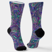 Trippy-farbene 3D-Wirbel-Socken Socken (Gewinkelt)