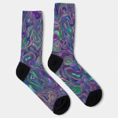 Trippy-farbene 3D-Wirbel-Socken Socken (Rechts)