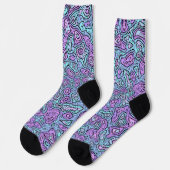 Trippy-farbene Blocksocken Socken (Linkes Detail)