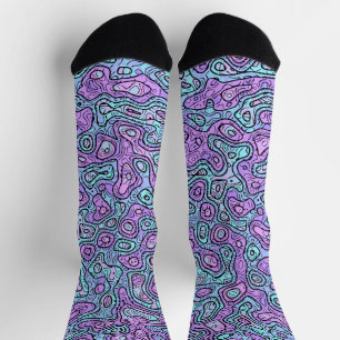 Trippy-farbene Blocksocken Socken