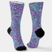 Trippy-farbene Blocksocken Socken (Gewinkelt)