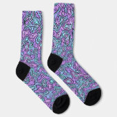 Trippy-farbene Blocksocken Socken (Rechts)