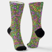 Trippy-farbene Blocksocken Socken (Gewinkelt)
