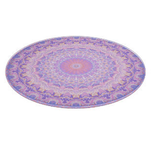 Trippy Farbige Komplexe Boho Hippie Mandala Schneidebrett