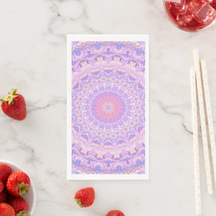 Trippy Farbige Komplexe Boho Hippie Mandala Serviette