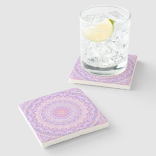 Trippy Farbige Komplexe Boho Hippie Mandala Steinuntersetzer