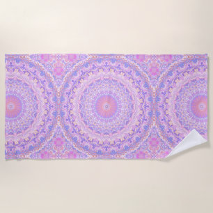 Trippy Farbige Komplexe Boho Hippie Mandala Strandtuch